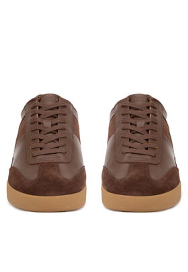 Gino Rossi Sneakersy CARLO-01 124AM Brązowy. Kolor: brązowy. Materiał: zamsz, skóra