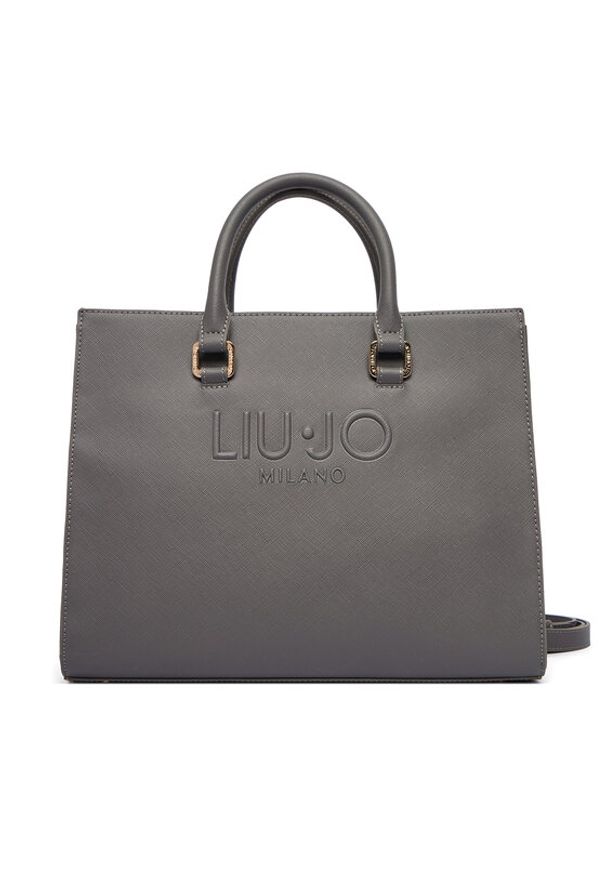 Liu Jo Torebka Halona AF5149 E0087 Szary. Kolor: szary. Materiał: skórzane