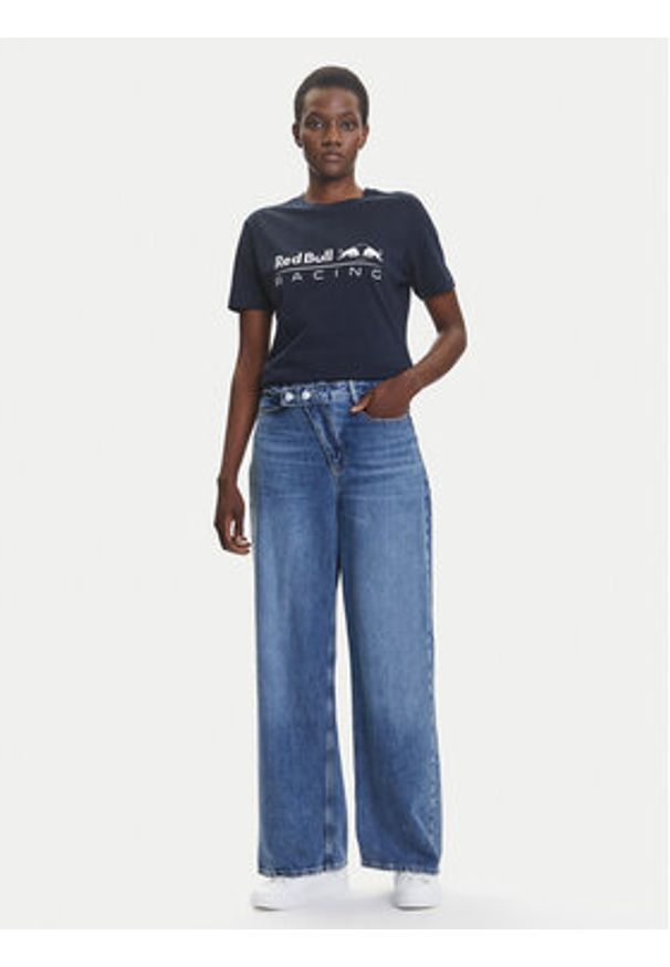 Pepe Jeans T-Shirt Red Bull Racing RL500004 Granatowy Regular Fit. Kolor: niebieski. Materiał: bawełna
