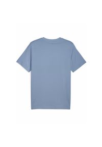 Puma - Męska koszulka z nałożonymi na siebie grafikami PUMA Cool Blue. Kolor: niebieski. Sport: fitness