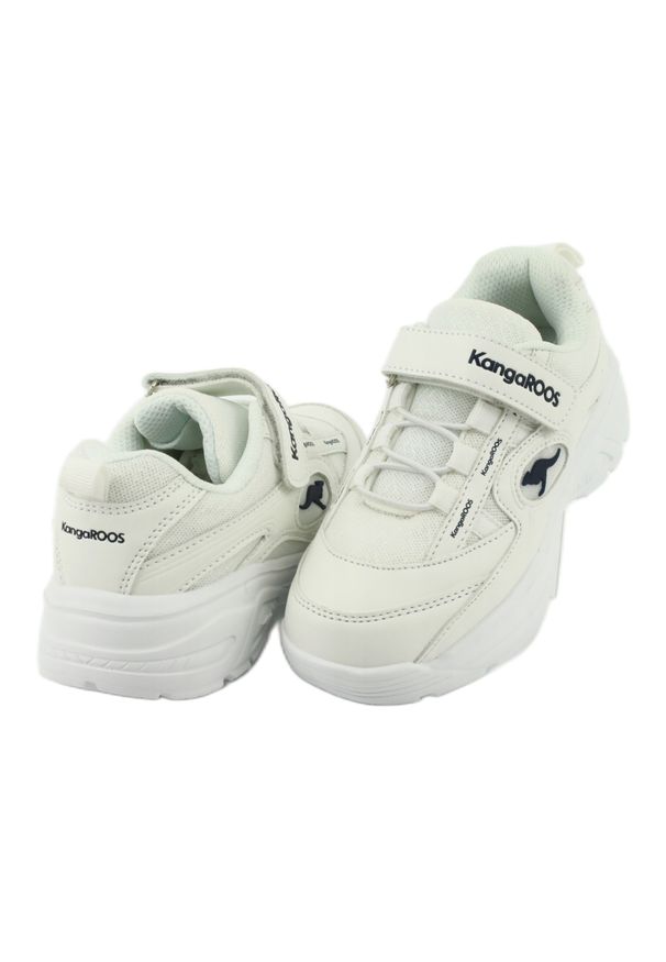 KangaRoos KC-chunky EV 18469 White białe granatowe. Okazja: na co dzień. Zapięcie: rzepy. Kolor: biały, wielokolorowy, niebieski. Materiał: skóra ekologiczna, materiał. Szerokość cholewki: normalna