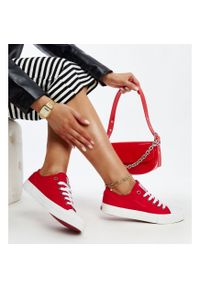 Czerwone damskie trampki Cross Jeans. Nosek buta: okrągły. Kolor: czerwony. Materiał: guma. Styl: elegancki #7