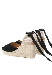 Manebi Espadryle Soft Suede Low Wedge Espadrilles K 1.0 WL Czarny. Kolor: czarny. Materiał: zamsz, skóra #6
