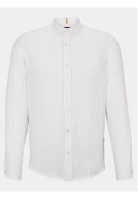 BOSS - Boss Koszula 50489339 Biały Regular Fit. Kolor: biały. Materiał: len #3
