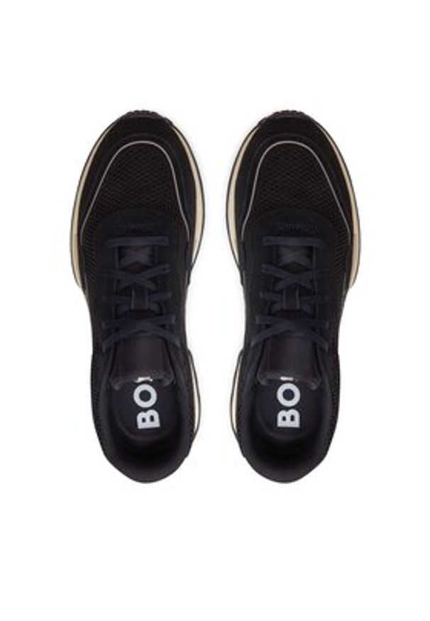 BOSS - Boss Sneakersy Jonah Runn Knsd 50517404 Czarny. Kolor: czarny. Materiał: materiał