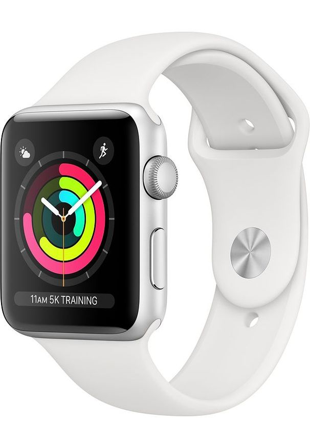 APPLE - Smartwatch Apple Watch Series 3 GPS 42mm Biały (MTF22MP/A). Rodzaj zegarka: smartwatch. Kolor: biały