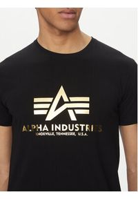 Alpha Industries T-Shirt Basic 100501 Czarny Regular Fit. Kolor: czarny. Materiał: bawełna