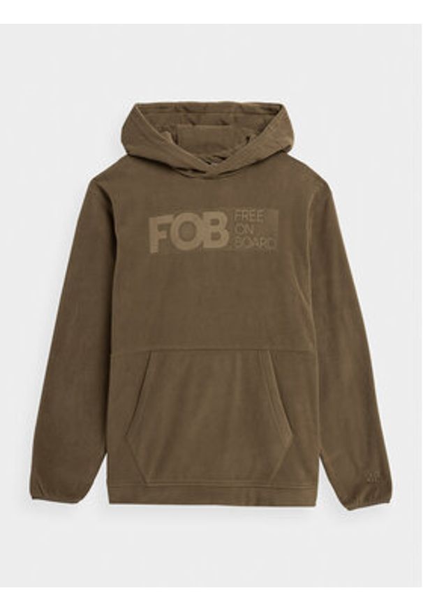 4f - 4F Bluza 4FAW23TFLEM136 Brązowy Regular Fit. Kolor: brązowy. Materiał: syntetyk