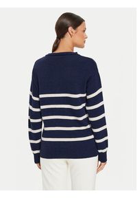 Kontatto Sweter 3M0169 Granatowy Regular Fit. Kolor: niebieski. Materiał: wełna #3