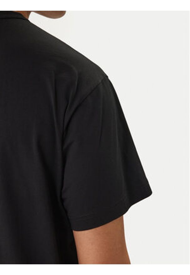 Versace Jeans Couture T-Shirt 80GAHE04 CJ00E Czarny Regular Fit. Kolor: czarny. Materiał: bawełna