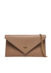 Pinko - PINKO Torebka Flat Purse Mini AI 25-26 PCPL 105347 A0F1 Brązowy. Kolor: brązowy. Materiał: skórzane