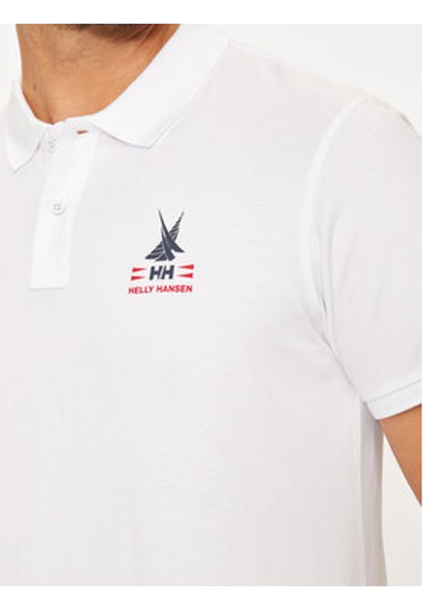 Helly Hansen Polo Koster Polo 34299 Biały Regular Fit. Typ kołnierza: polo. Kolor: biały. Materiał: bawełna