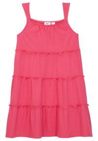 bonprix - Sukienka na ramiączkach z czystej bawełny organicznej. Kolor: różowy. Materiał: bawełna. Długość rękawa: na ramiączkach. Sezon: lato #1