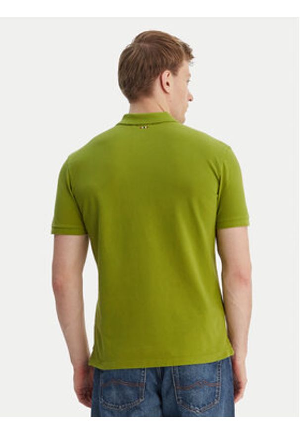 Napapijri Polo Elbas NP0A4GDL Zielony Regular Fit. Typ kołnierza: polo. Kolor: zielony. Materiał: bawełna