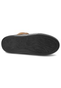 Brązowe Sneakersy CheBello Wygodne Skórzane Buty Damskie. Okazja: na co dzień. Kolor: brązowy. Materiał: skóra. Szerokość cholewki: normalna. Styl: casual #6