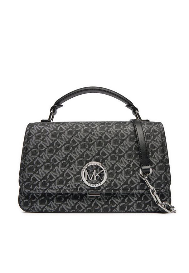 MICHAEL Michael Kors Torebka Delancey 30F4SD8S6B Czarny. Kolor: czarny. Materiał: skórzane