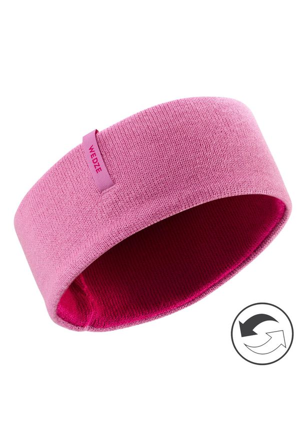 WEDZE - Opaska narciarska REVERSE dla dzieci. Kolor: różowy. Materiał: akryl, materiał. Sezon: zima. Styl: sportowy