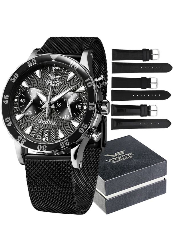 Zegarek damski Vostok Europe VK64-515A523BB czarny. Kolor: czarny