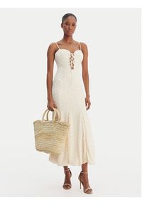 BARDOT - Bardot Sukienka koktajlowa Delaney 59928DB Beżowy Regular Fit. Kolor: beżowy. Materiał: bawełna. Styl: wizytowy #5