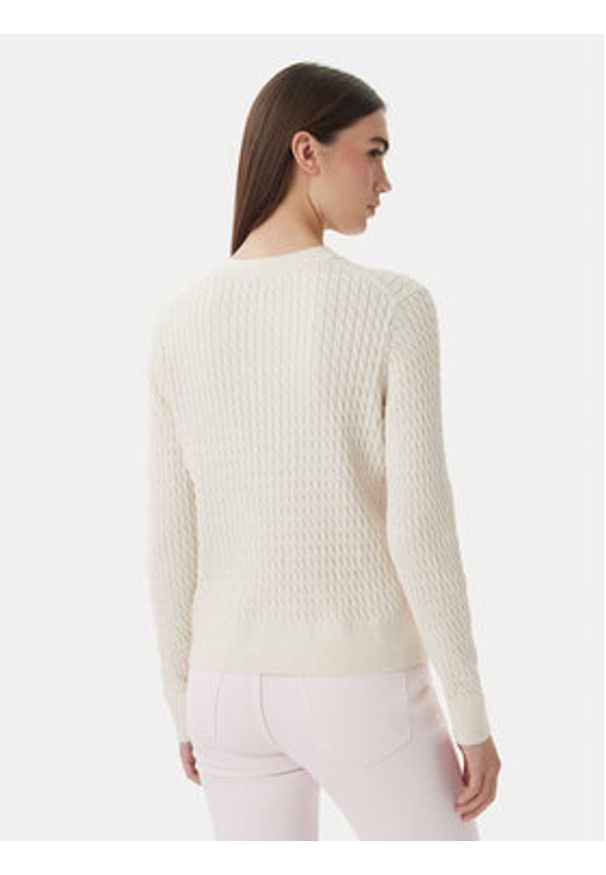 TOMMY HILFIGER - Tommy Hilfiger Sweter WW0WW44993 Écru Regular Fit. Kolor: kremowy. Materiał: bawełna