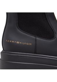 TOMMY HILFIGER - Tommy Hilfiger Sztyblety Feminine Seasonal FW0FW07226 Czarny. Kolor: czarny. Materiał: skóra #4