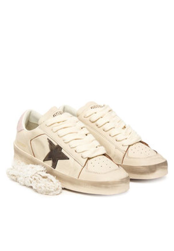 GOLDEN GOOSE - Golden Goose Sneakersy Stardan GWF00128.F007276.82942 Écru. Materiał: skóra