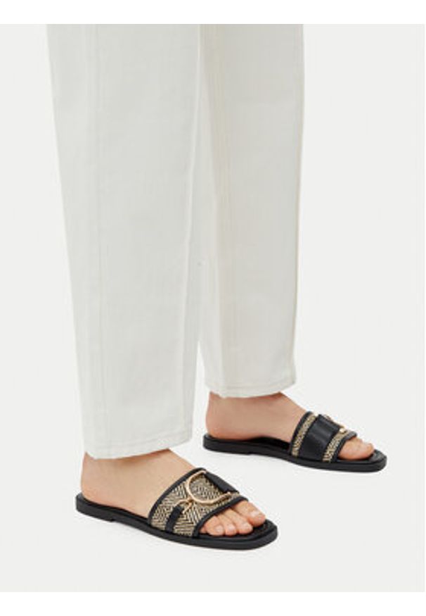 Jenny - JENNY Klapki WS5727-01 Czarny. Kolor: czarny. Materiał: materiał, syntetyk