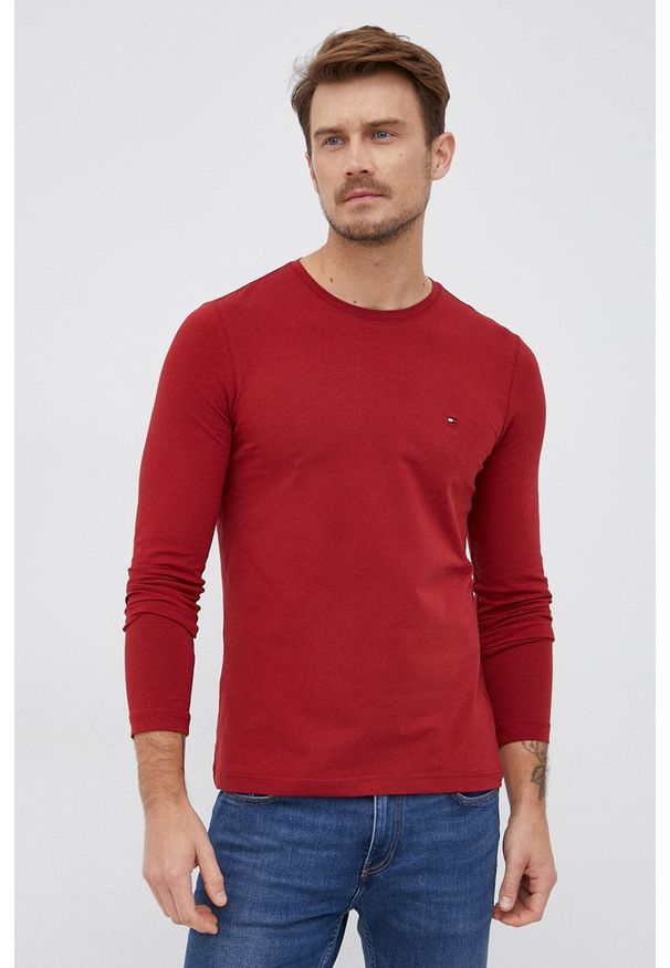 TOMMY HILFIGER - Tommy Hilfiger - Longsleeve. Okazja: na co dzień. Kolor: czerwony. Długość rękawa: długi rękaw. Styl: casual