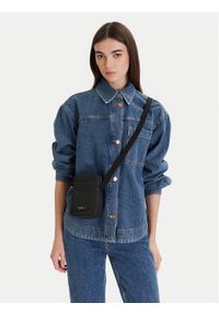 Calvin Klein Saszetka Embossed Woven Slim Reporter LV04D3221G Czarny. Kolor: czarny. Materiał: skóra #1