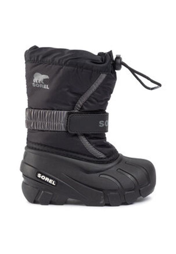 sorel - Sorel Śniegowce Childrens Flurry NC1695 Czarny. Kolor: czarny. Materiał: materiał
