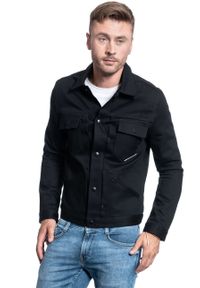 Jack & Jones - JACK & JONES JJIROYAL OVERSHIRT R211 BLACK DENIM 12155119. Materiał: denim