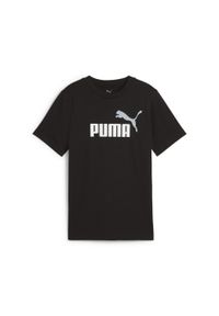 Koszulka Puma Ess 2 Color No.1 Logo Tee B, Dzieci. Kolor: czarny. Materiał: bawełna, materiał