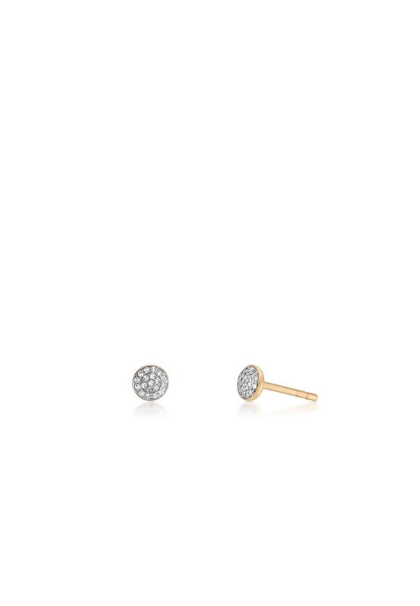 W.KRUK Wspaniałe Złote Kolczyki - złoto 585, Diament 0,07ct - ZPA/KB+354. Materiał: złote. Kolor: złoty. Kamień szlachetny: diament