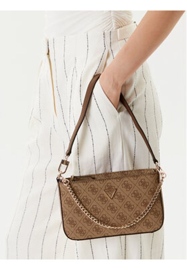 Guess Torebka Noelle II Mini HWBG96 72720 Brązowy. Kolor: brązowy. Materiał: skórzane