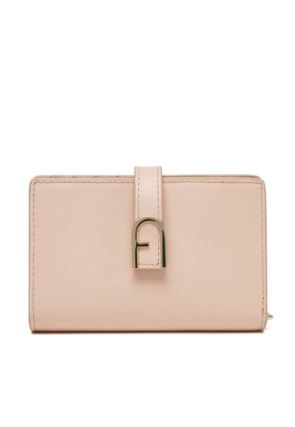 Furla Duży Portfel Damski Flow S Compact Wallet WP00401 BX2045 0496S Różowy. Kolor: różowy. Materiał: skóra