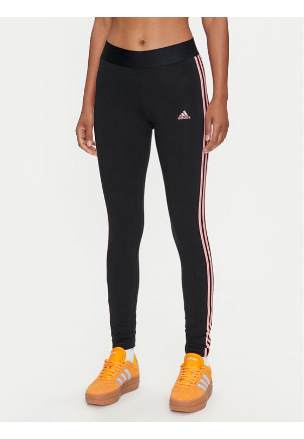 Adidas - adidas Legginsy 3 Stripes JH3715 Czarny Slim Fit. Kolor: czarny. Materiał: bawełna