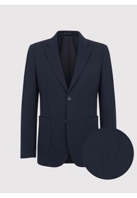 Pako Lorente - PAKO LORENTE – Casualowa marynarka męska w kolorze granatowym. Okazja: na co dzień. Kolor: niebieski. Materiał: wiskoza, elastan, nylon, dzianina. Styl: casual