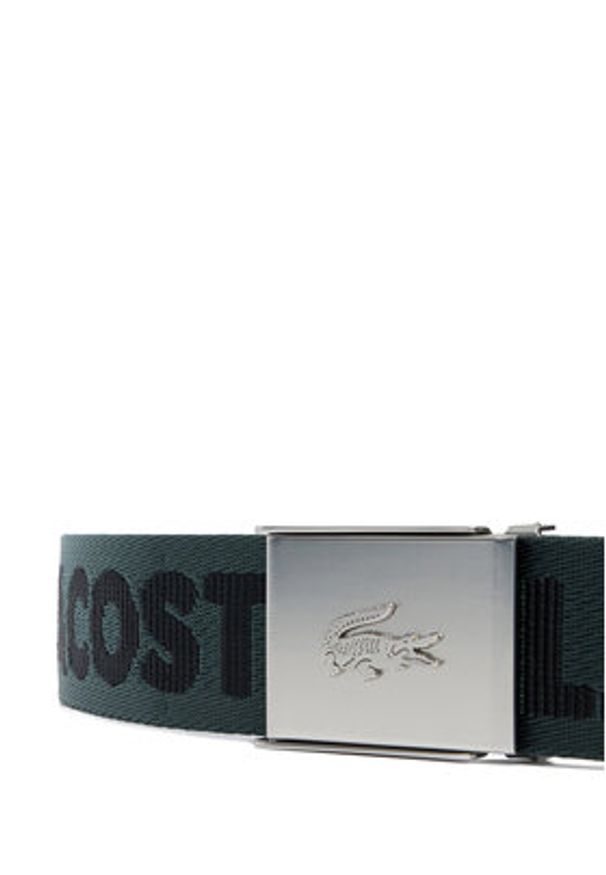 Lacoste Pasek Męski RC4104 Granatowy. Kolor: niebieski. Materiał: materiał