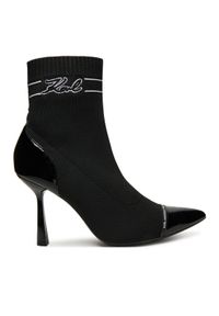 Karl Lagerfeld - KARL LAGERFELD Botki Pandara KL31357 Czarny. Kolor: czarny. Materiał: materiał #1