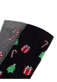 Lasocki Zestaw 2 par wysokich skarpet męskich 2MB-001-AW24 (2-pack) Szary. Kolor: szary. Materiał: bawełna