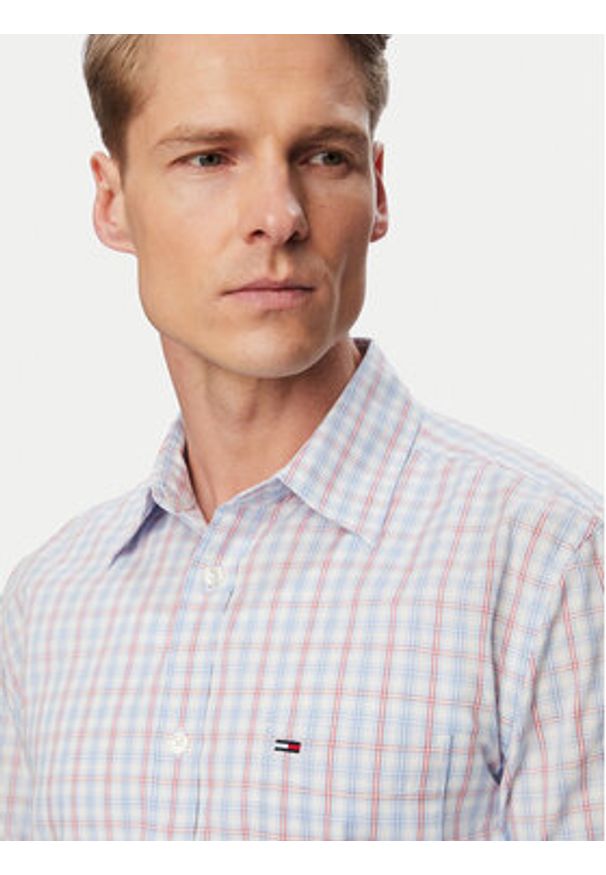 Tommy Jeans Koszula DM0DM22791 Niebieski jasny Regular Fit. Kolor: niebieski. Materiał: bawełna