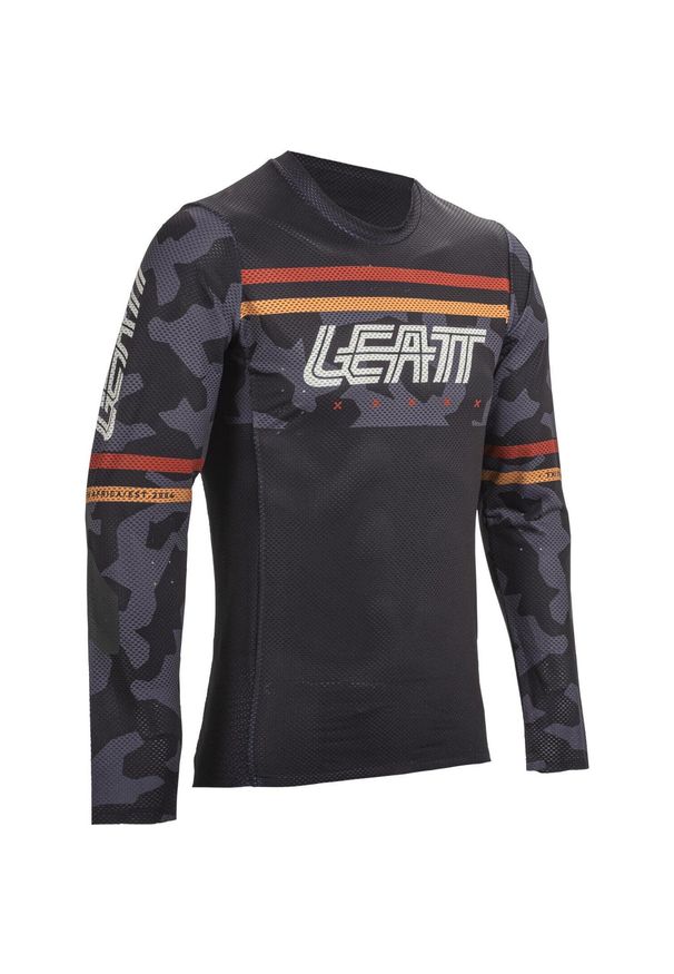 Koszulka rowerowa LEATT Jersey MTB Gravity 4.0. Kolor: czarny. Materiał: jersey. Sport: kolarstwo
