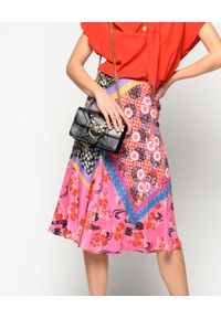 Pinko - PINKO - Orientalna spódnica midi Bibidi. Kolor: różowy, wielokolorowy, fioletowy. Sezon: lato #1
