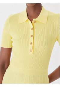 MICHAEL Michael Kors Sukienka dzianinowa MT5834F33D Żółty Regular Fit. Kolor: żółty. Materiał: wiskoza #5