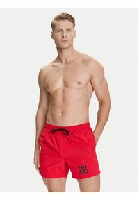 Hugo - HUGO Szorty kąpielowe Paolo 50545464 Czerwony Regular Fit. Kolor: czerwony. Materiał: syntetyk #4