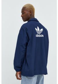 adidas Originals kurtka męska kolor granatowy przejściowa oversize. Kolor: niebieski. Materiał: materiał #7