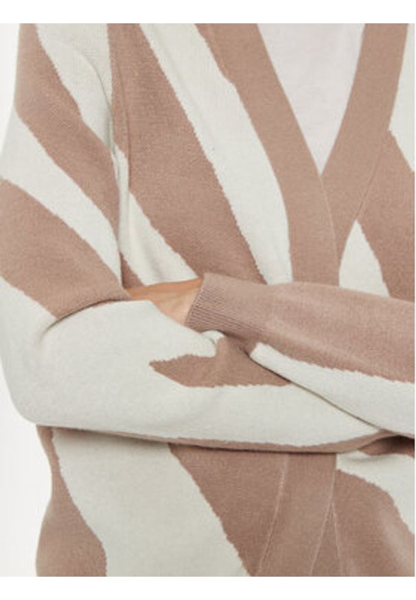 Vero Moda Kardigan Nancy 10310777 Beżowy Loose Fit. Kolor: beżowy. Materiał: syntetyk, wiskoza