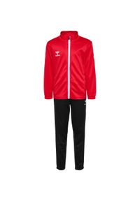 Dziecięcy dres Hummel Logo. Kolor: wielokolorowy, czarny, czerwony, różowy. Materiał: dresówka. Styl: sportowy #1