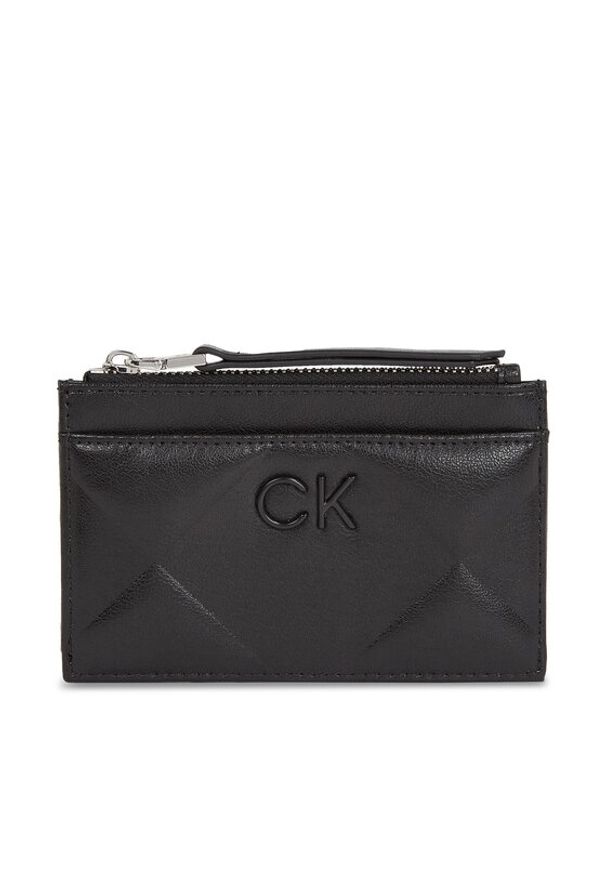 Calvin Klein Duży Portfel Damski Quilt K60K611704 Czarny. Kolor: czarny. Materiał: skóra