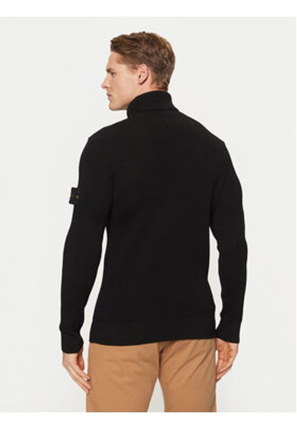 Stone Island Golf 8115552C2 Czarny Regular Fit. Typ kołnierza: golf. Kolor: czarny. Materiał: wełna